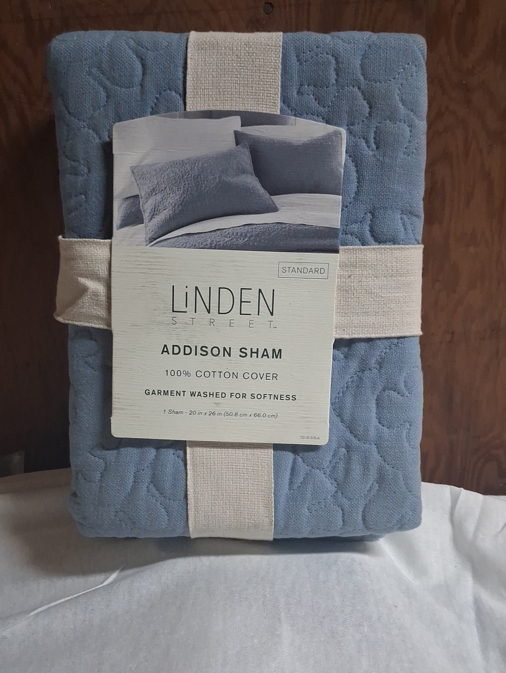 NWT Linden Addison Sham in Light Indigo